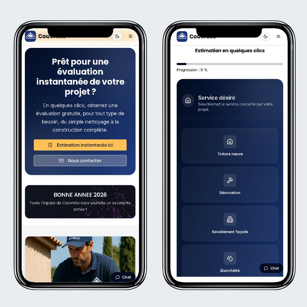 Aperçu du site couvrappy sur ordinateur